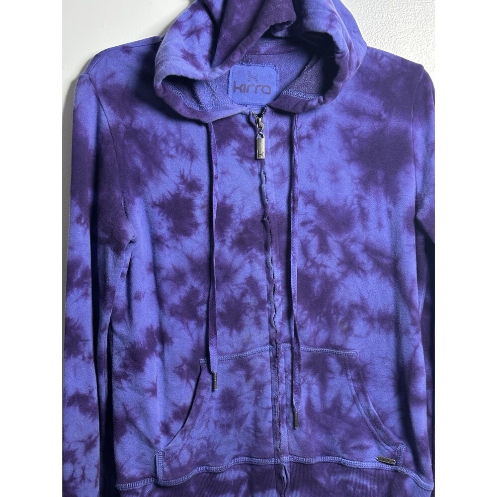 Kirra Purple Tie-Dye Full Zip Fleece Hoodie Women’s Regular Size M